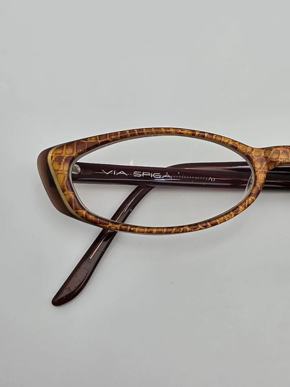 Via Spiga Zyloware Napoli 570 Brown Petite Cat Eye Eyeglasses Frame 50-17-145